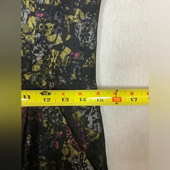 Free People floral lace strapless sweet heart mini dress Sz 6 - Picture 10 of 12